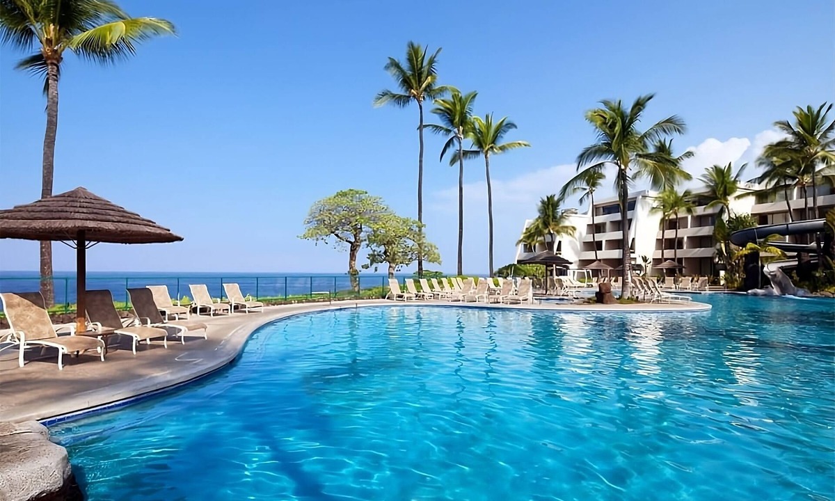 Keauhou Hotel | 3 x Ocean View 2 Double Beds at Outrigger Kona Resort and Spa