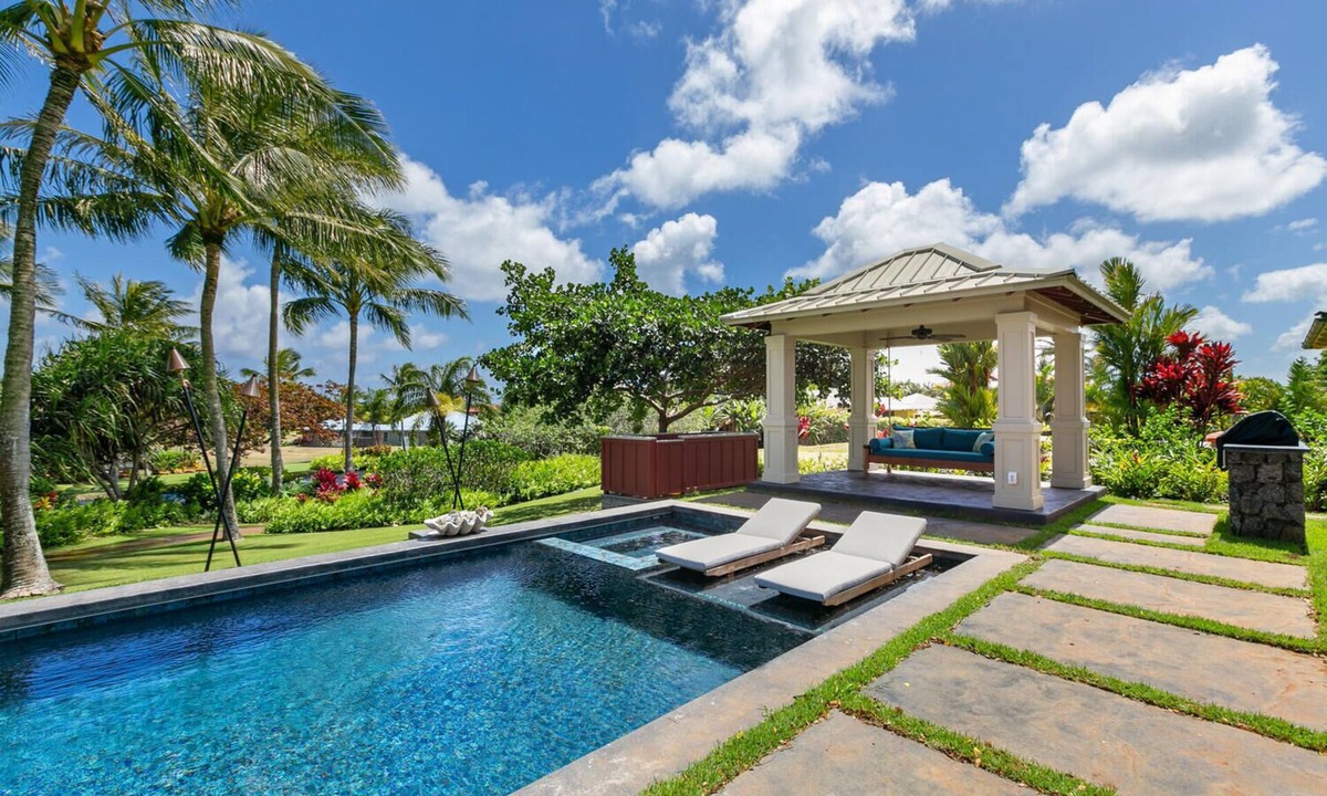 Poipu House | Hale Moa'e by Alekona Kauai: Luxury 5br home with AC, private pool & spa, walk to Shops at Kukuiula