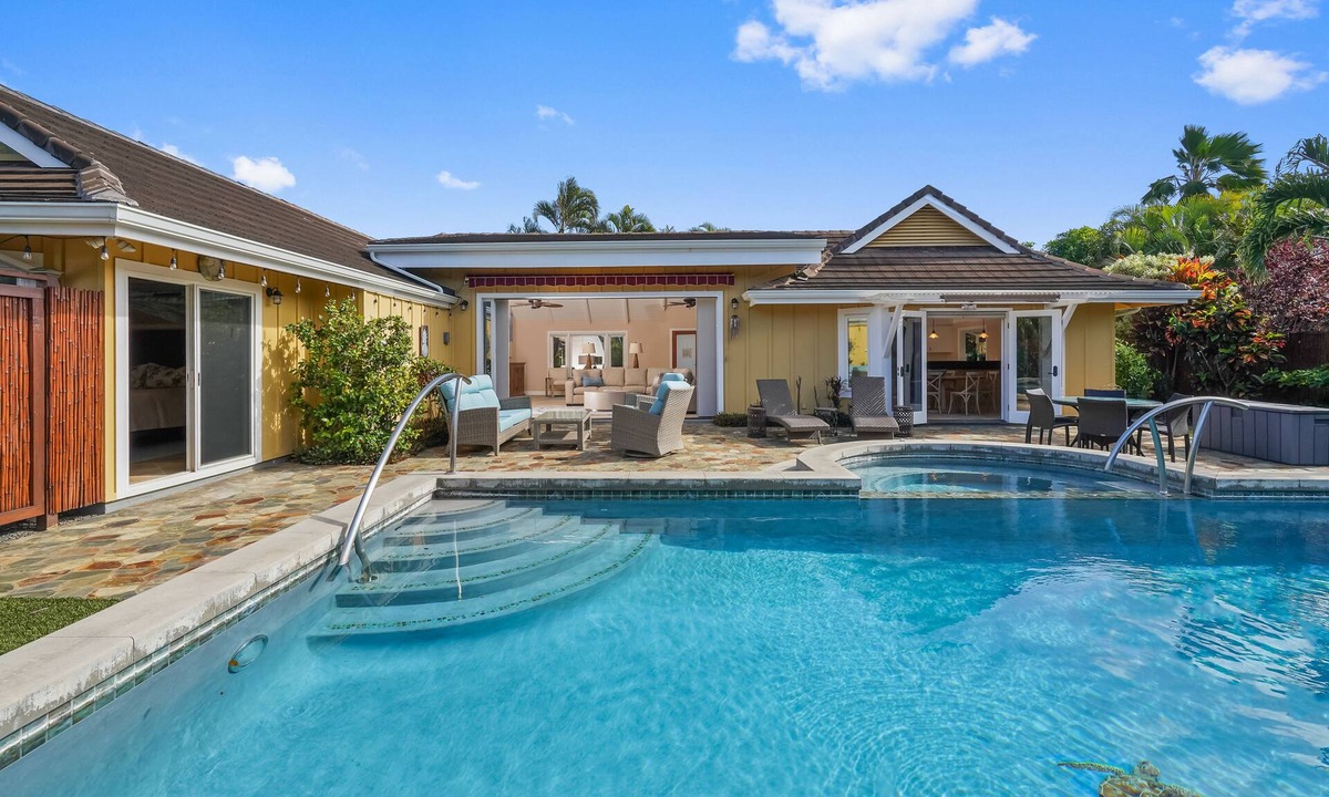 Bayview House | Hale Walelia by Alekona Kauai: Poipu Kai 3 Bedroom w Pool, Spa, steps to Shipwreck Beach