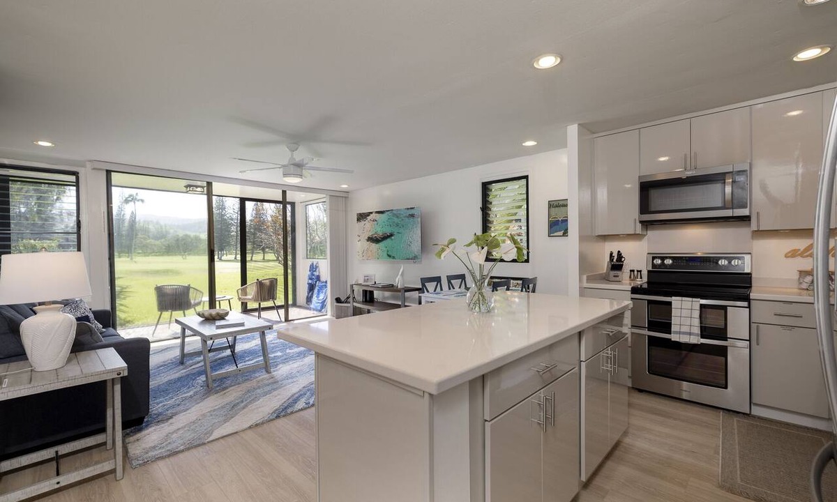 Kahuku Condo | Kuilima Collection 146, 1 bed w/Covered Lanai Renovated AC, Golf Course Views