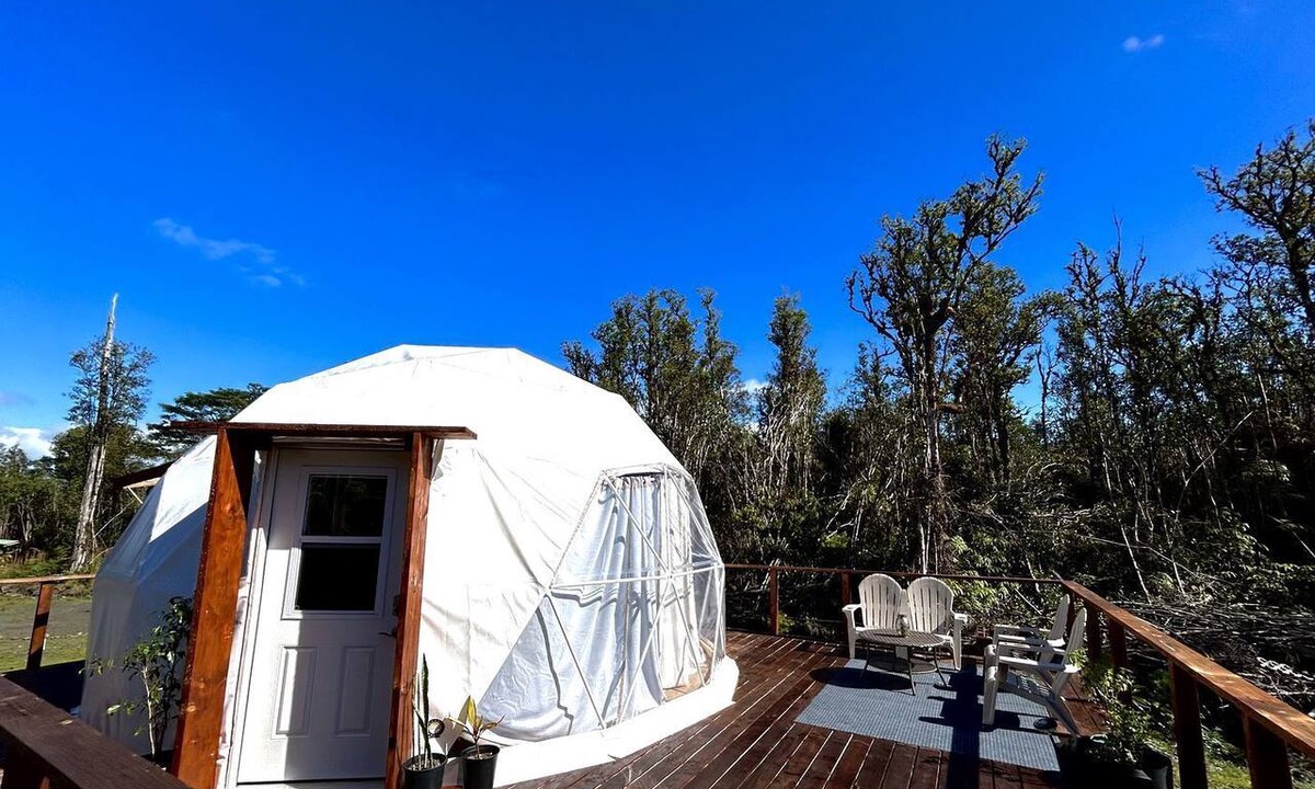Fern Acres House | Off-Grid Luxury Dome For Stargazing Close to Volcano National Park, Hilo, Pahoa, Keaau
