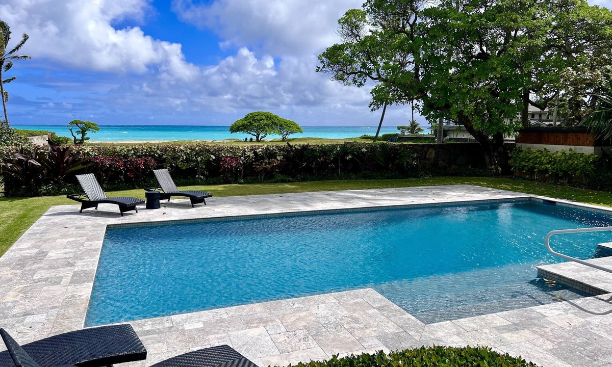 Kalama Tract House | Pool & Beachside—NEW Kailua Luxury Beach House - Direct beach access! 30+ Nights