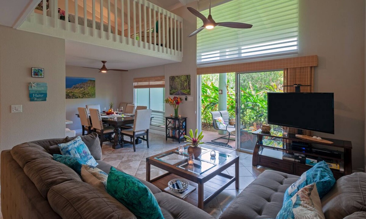 Princeville Condo | Spacious 3BR Princeville Townhome – Walk to Anini Beach and more