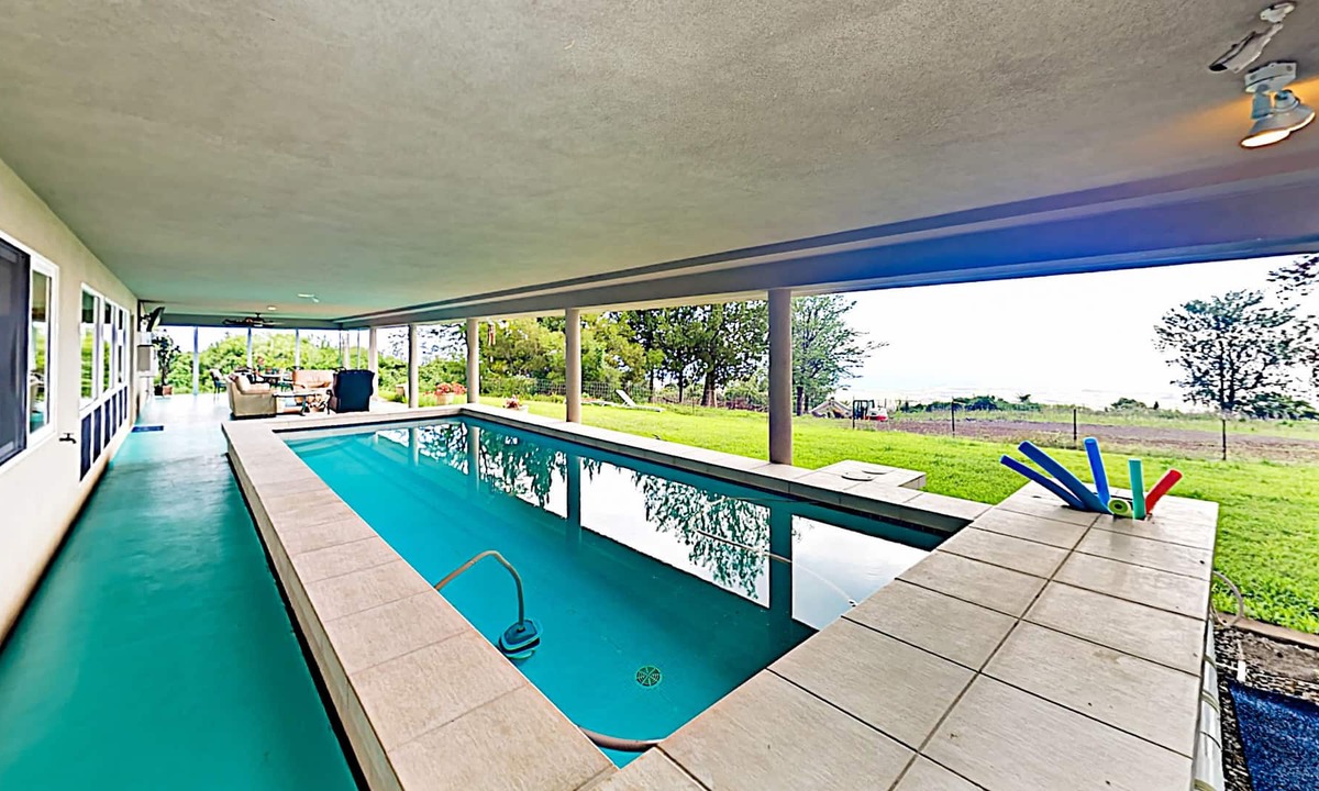Kalaoa House | Stylish hillside retreat on 2 acres w/private pool, ocean & sunset views
