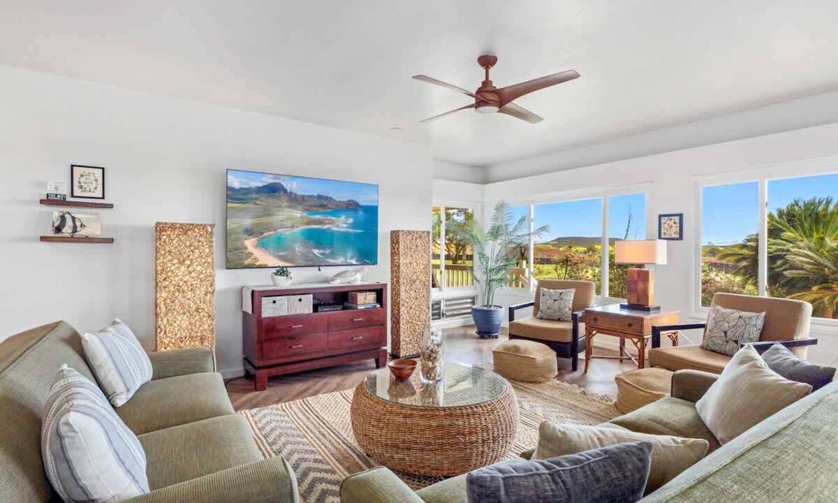 Poipu House | Whispering Palms – 4BR Home on Kiahuna Golf Course with PBAC Access