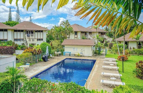 Princeville Apartment | August Sale! Princeville Studio with Shared Pool, Fast WiFi, AC & Mtn Views