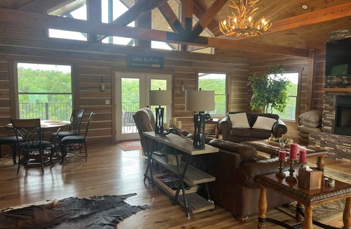 Mountain Home House | Custom Log Cabin Lake Home with Lake Views