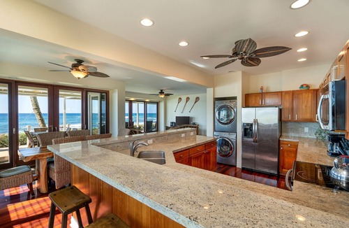 Poipu House | Hale Nalu - Beachfront Home Steps from Baby Beach with Spa/AC!