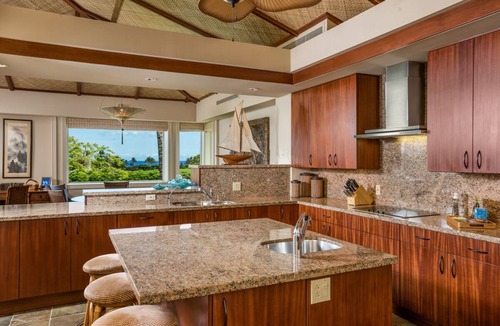 Kaupulehu Villa | Hualalai Palm Villa on 15th Green w/2 Golf Carts!
