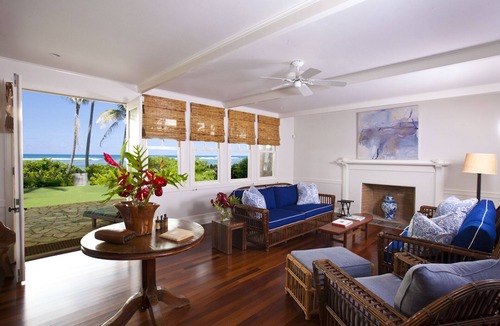 Anahola House | Large Gated Oceanfront Estate ~ Secluded on a beach, safe all year TVNC-4185