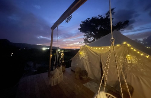 Waialee RV Rental | Peaceful Glamping tent on Farm w/ocean views
