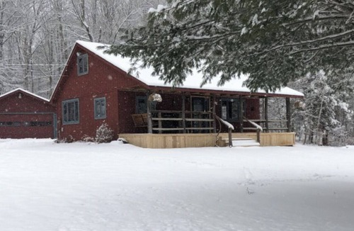Winsted Cabin | Rustic cabin on private pond and 7 acres! Woodstove, porch for wildlife viewing
