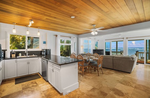 Anahola House | Summer Deal Oceanfront Kauai 2BR Home with Direct Beach Access