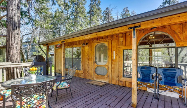 9 Mi to Bass Lake: Cabin w/Fire Pit in Wishon! in Wishon