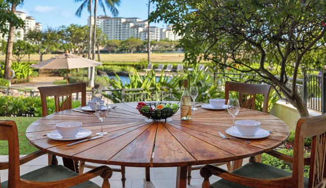 Beach Villas Ko Olina ~ GROUND FLOOR B107 ~ Beachfront ~ 3 Bedroom/3 full bath
