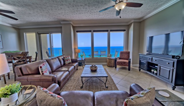 Beachfront, all tiled unit. Beach chairs included Mar-Oct. in Panama City Beach