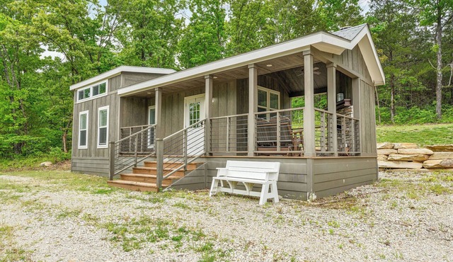 Branson Tiny Home on 52 Acres w/Private Stocked Pond 1/4 mile hike from home! in Branson