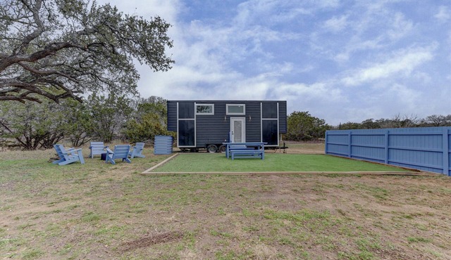 Canary-Inspired Tiny Home Retreat Near Blanco State Park in Blanco