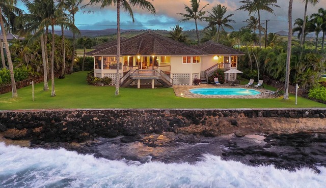 Honu Lani | Private Oceanfront Home + Pool, Elevated Views & A/C in Koloa