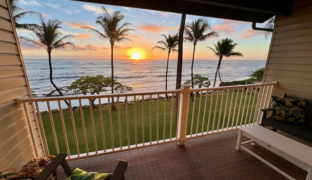Kapaa Shore Resort A307, Oceanfront, Walk to Shops, Restaurants, Beaches