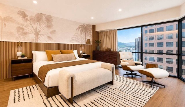 Luxe City Retreat – Chic & Cozy Stay Free Parking in Honolulu