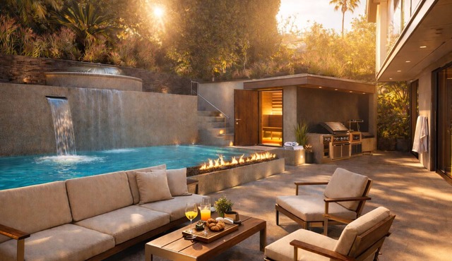 Luxury 5BR Sunset Plaza Villa, Pool, Spa, Sauna & Tennis in Los Angeles
