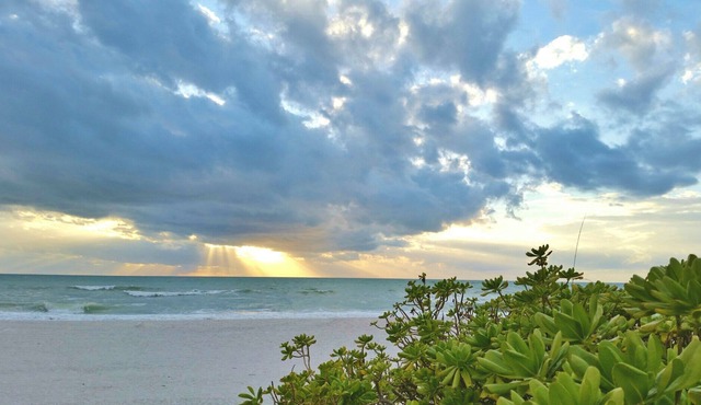 Two Bed One Bath Beach Side Rental on Anna Maria Island steps to Holmes Beach in Holmes Beach