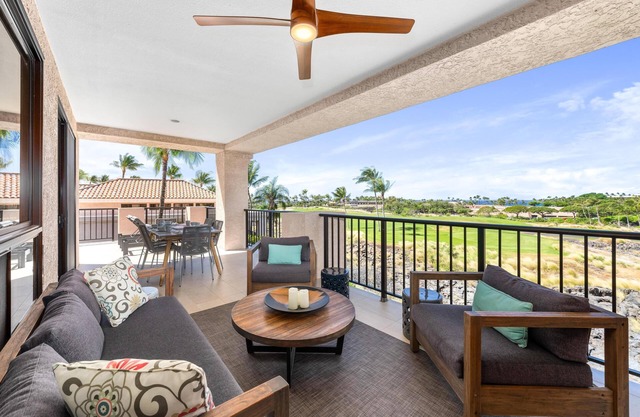 Spacious lanai! Shores at Waikoloa 303