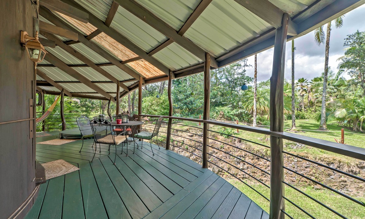 Keaau House | Tropical Cabana w/Deck, Hot Tub & Lush Scenery!