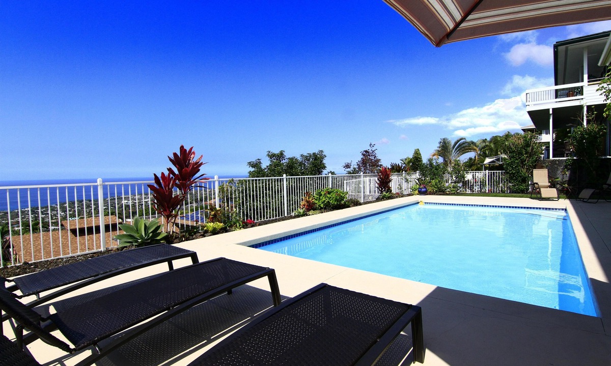 Kailua-Kona House | Large Private Home with Heated Pool and Panoramic Views. + Solar and Batteries.