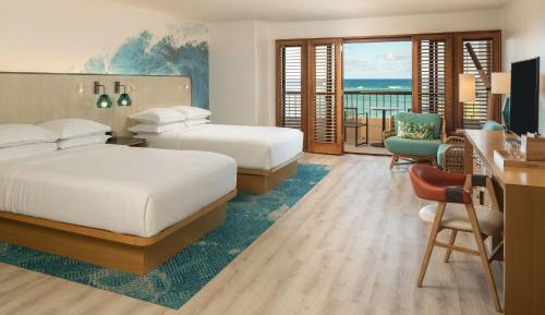 Deluxe Oceanfront Queen Room with Two Queen Beds