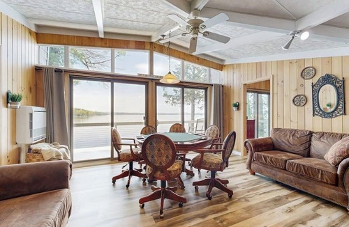 Alton Bay House | Renovated home with a water view, washer/dryer, full AC & deck