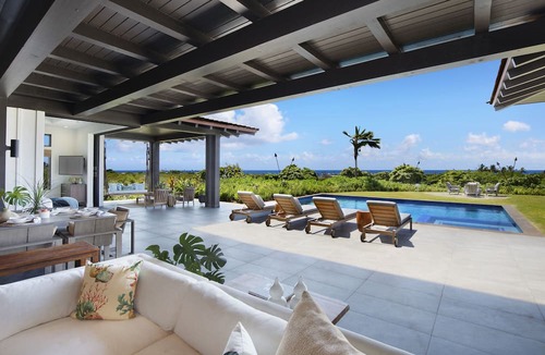 Poipu House | Hale Pomaika'i Mau: Luxury Home w/Ocean View, Outdoor Shower, Pool, Hot Tub & AC