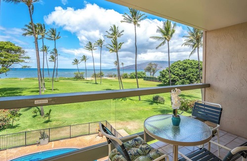 Kihei Condo | Leinaala Oceanfront #301 Oceanfront Views! A/C, wifi, Pool, Great Rates!