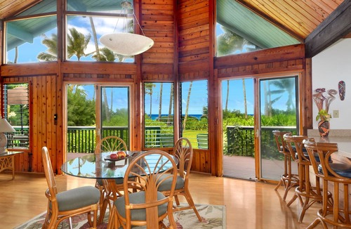 Wainiha House | Waiohonu Lush, tropical foliage, Beachfront Home