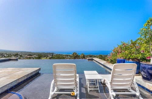 Kailua-Kona House | 🏖️Panoramic Ocean View Kona Home w/Private Infinity Pool | Akoa Place Kahakai Estates
