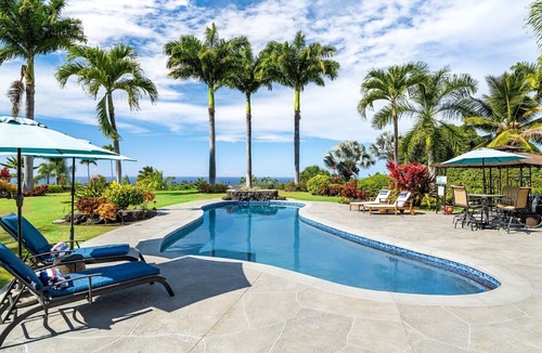 Kailua-Kona House | 🏖️Kona Ocean View Home w/Pool + Lanai | Kahakai Estates