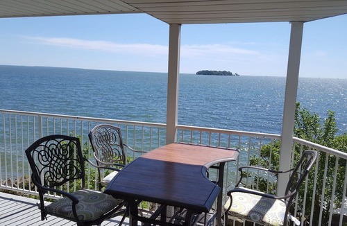 Put-in-Bay Condo | Middle Bass Island-Premium Lakefront Condo with Large Lakefront Covered Patio