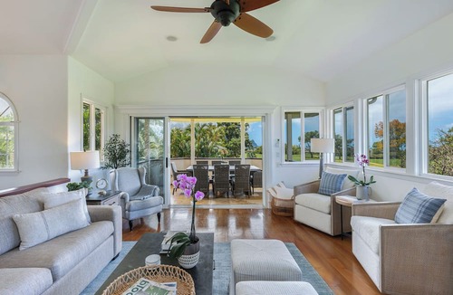 Princeville House | Ohana Kamalani: Lavish Fairwayfront Home w/Pool, AC & Stunning Sunsets!