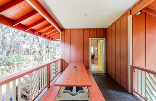 Volcano House | Stunning retreat w/a full kitchen, gas fireplace, furnished lanais, & WiFi