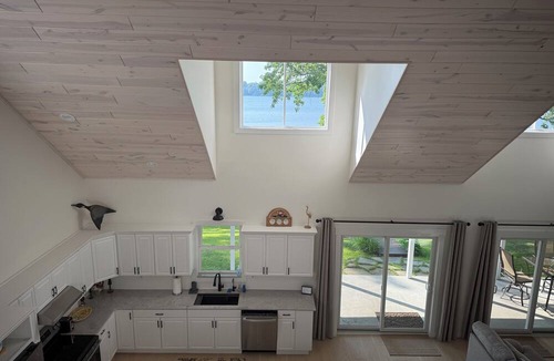Crosslake House | Big Pine Lakefront Retreat with Private Beach, Dock, Fire Pit & Sunset Views