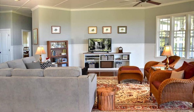 Idyllic 20-acre, ocean-view estate with streams, waterfalls, groves and gardens. in Hilo