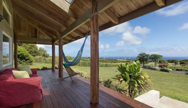 3 bedroom Custom Home on lush 10 acre private estate with sweeping ocean views in Hawi