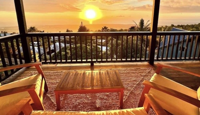 Stunning Ocean Views + Designer Designed Kona Home