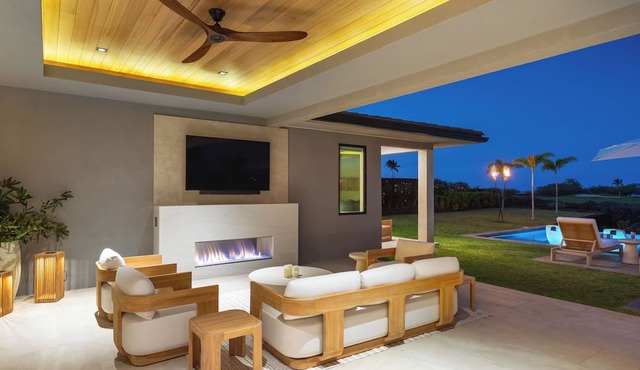Luxury 5BR One Ocean Estate OE12 at Mauna Lani – Lanai, Great Room & Pool