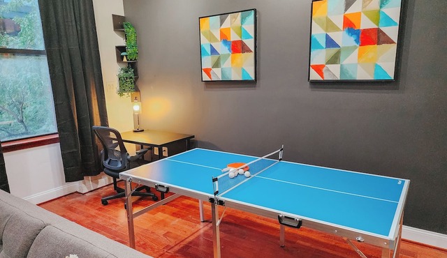 Walnut Premium/King Bed/65" TV/Ping-Pong in Philadelphia