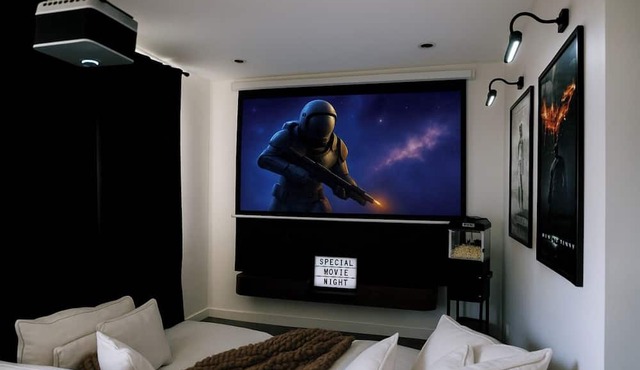 Theater Game Room Gym Firepit 4BR Home in Chicago