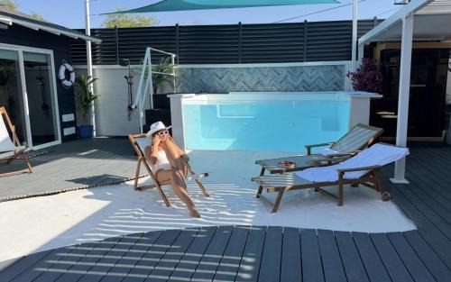 Heated glass pool and Beach in Phoenix